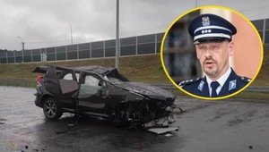 Dachowanie BMW z komendantem głównym policji. Nowe fakty