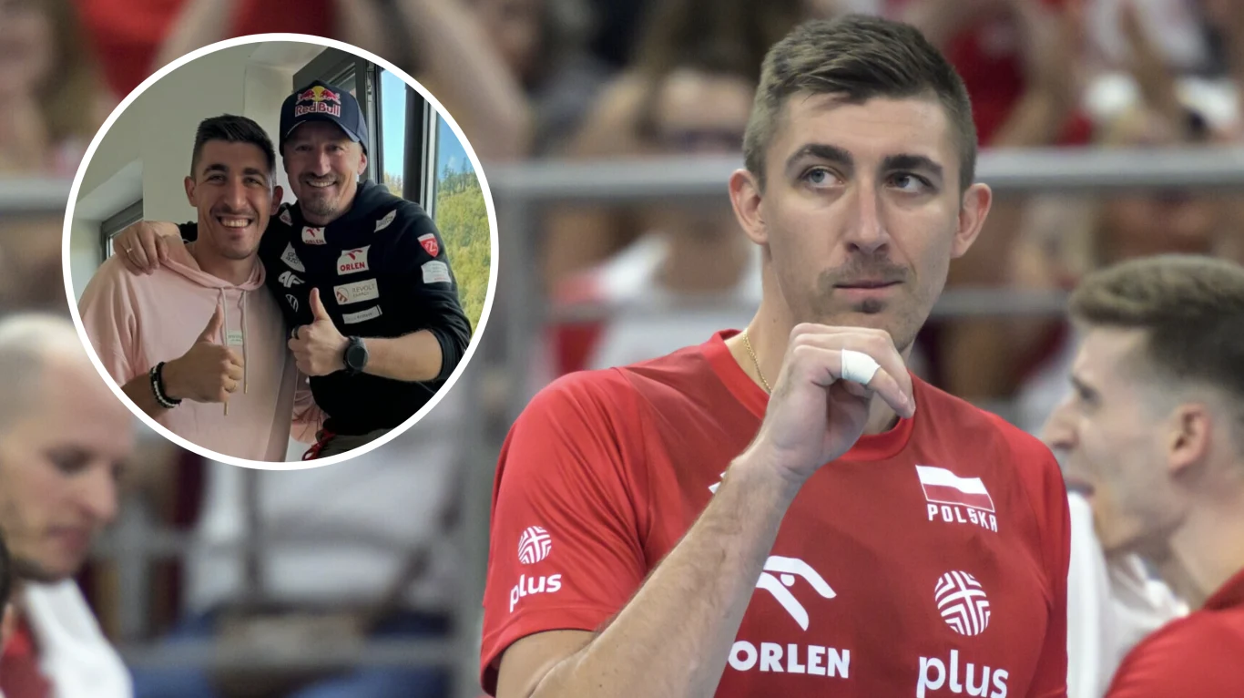 Łukasz Kaczmarek zrobił sobie zdjęcie z Adamem Małyszem Łukasz Kaczmarek zrobił sobie zdjęcie z Adamem Małyszem