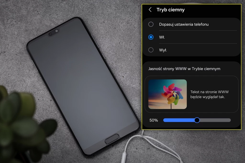 Tryb ciemny w telefonie i w aplikacjach to oszczędność baterii i oczu.