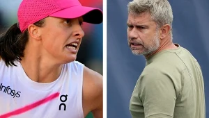 Iga Świątek i trener Tomasz Wiktorowski