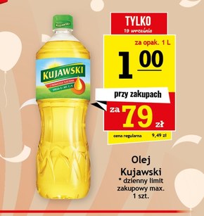 Kujawski Olej rzepakowy z pierwszego tłoczenia 1 l niska cena