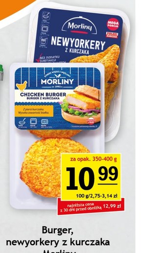 Morliny Burger z kurczaka 400 g niska cena