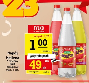 Oranżada Hellena Oranżada Czerwona 1,25 l niska cena