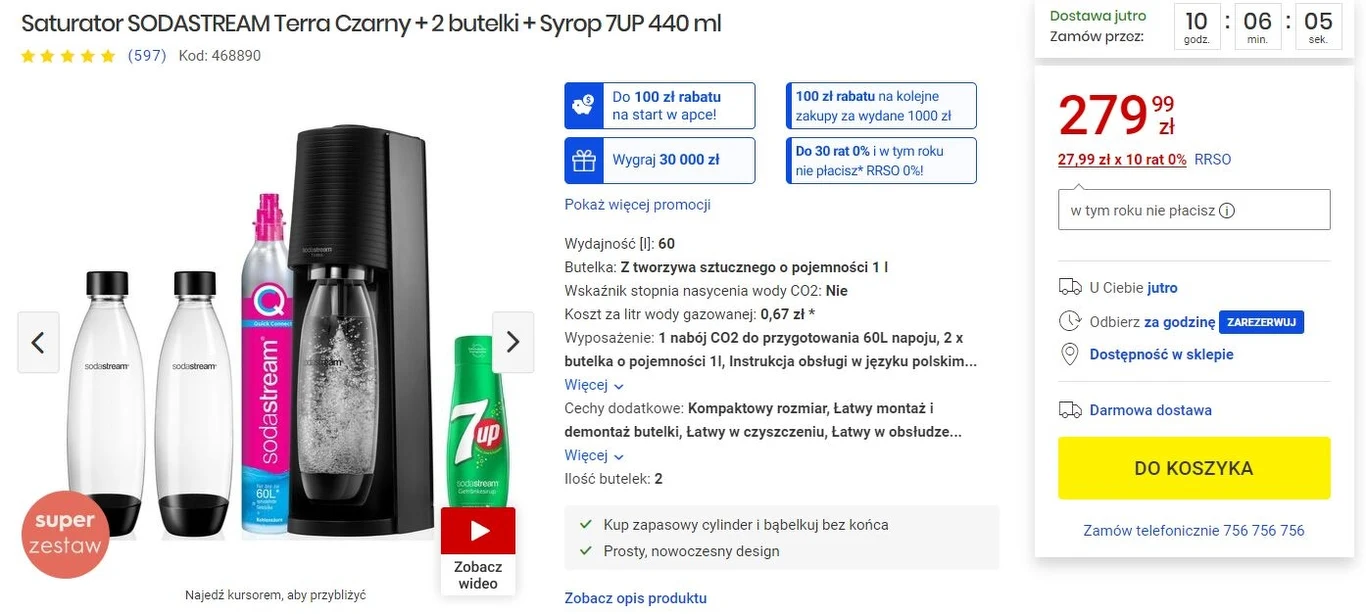 Saturator SodaStream w Media Expert! Saturator SodaStream w Media Expert!