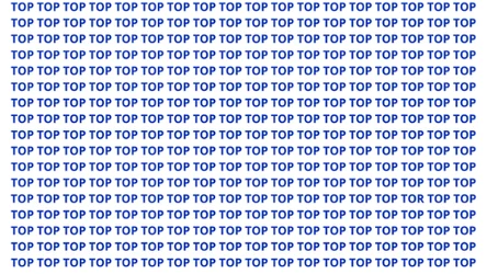 ​Znajdź literówkę w słowie TOP. Ta zagadka jest trudniejsza niż się wydaje