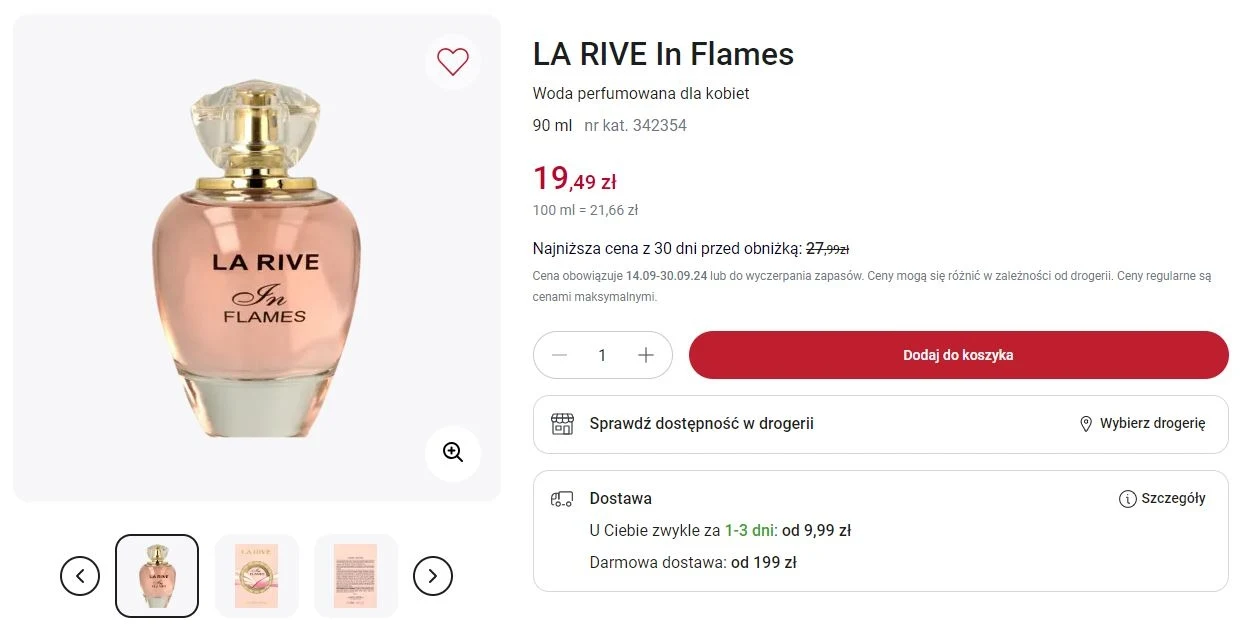 Promocja na perfumy LA RIVE In Flames w Rossmannie!