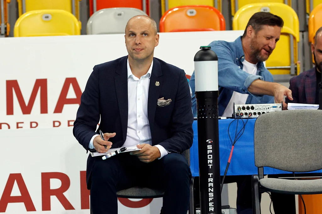 Dominik Kwapisiewicz, trener Ślepska Malow Suwałki Dominik Kwapisiewicz, trener Ślepska Malow Suwałki