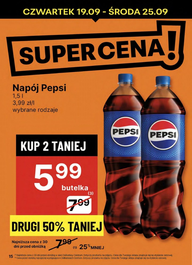 Gazetka: Super okazje na wrześniowe zakupy - Delikatesy Centrum - strona 15