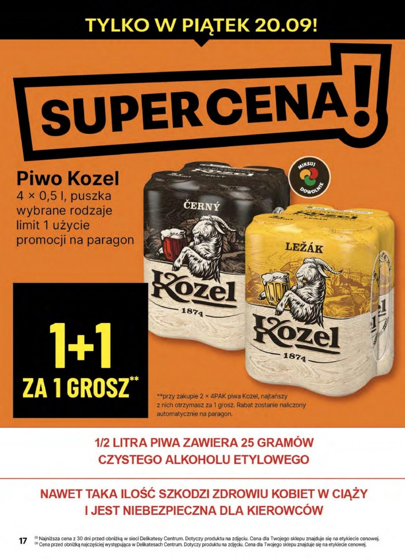 Gazetka: Super okazje na wrześniowe zakupy - Delikatesy Centrum - strona 17