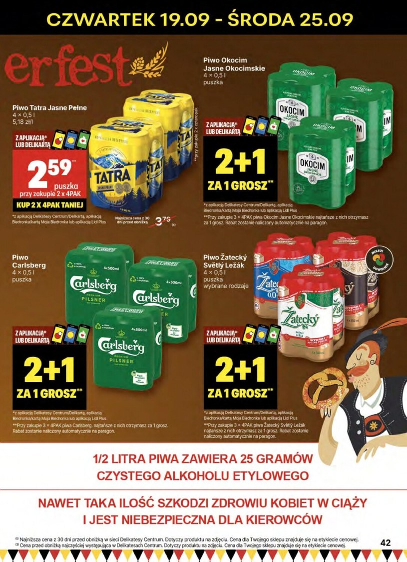 Gazetka: Super okazje na wrześniowe zakupy - Delikatesy Centrum - strona 42