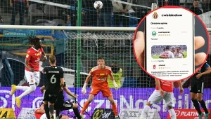 Kadr z meczu ŁKS Łódź - Wisła Kraków