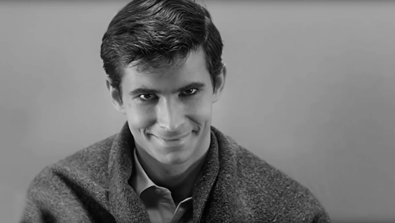 Anthony Perkins w filmie "Psychoza" Anthony Perkins w filmie "Psychoza"