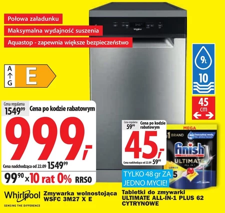 Zmywarka wolnostojąca Whirlpool