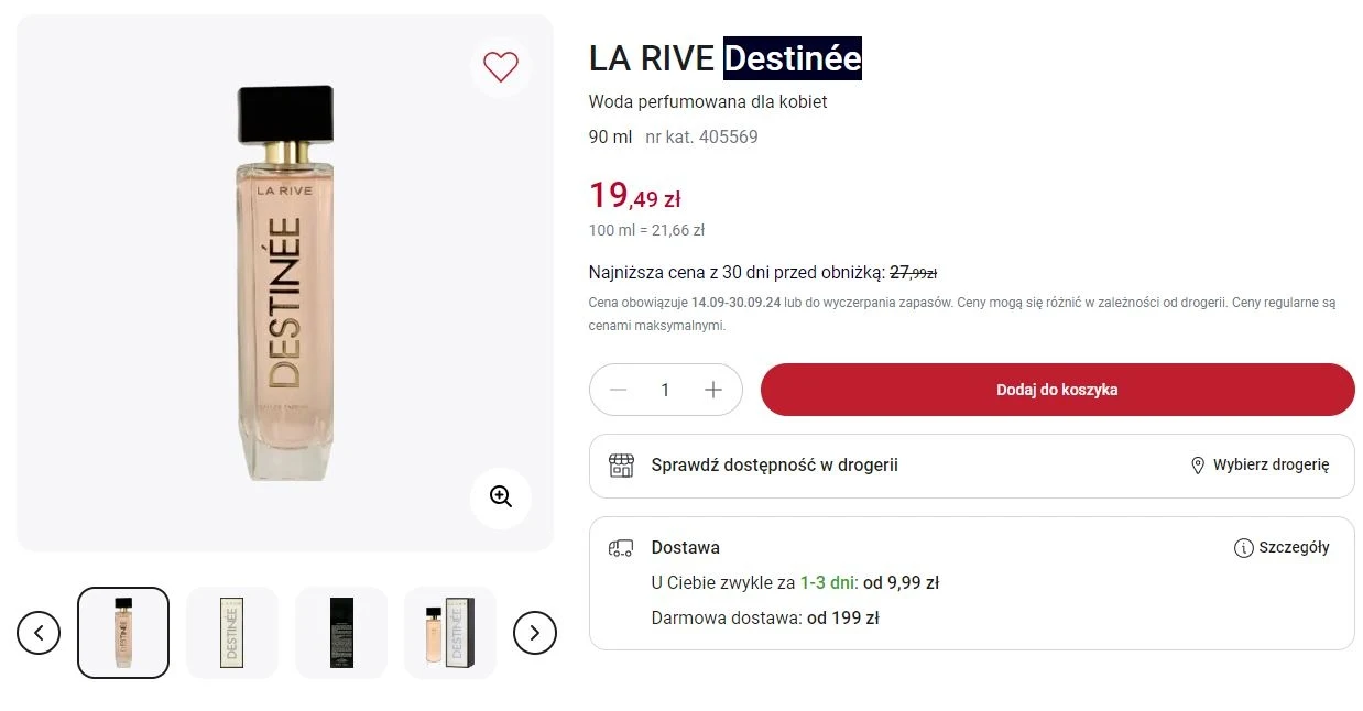 Rossmann oferuje promocję na perfumy LA RIVE! Rossmann oferuje promocję na perfumy LA RIVE!