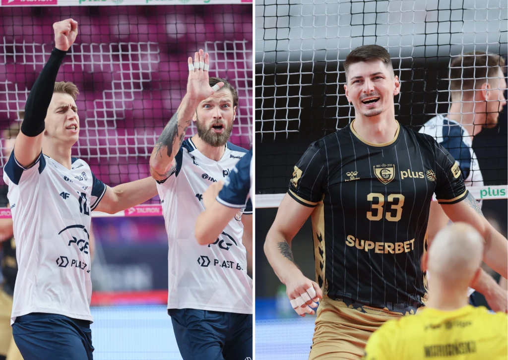 Artur Szalpuk i Andrzej Wrona (z lewej) z PGE Projektu pokonali GKS Katowice Łukasza Usowicza Artur Szalpuk i Andrzej Wrona (z lewej) z PGE Projektu pokonali GKS Katowice Łukasza Usowicza