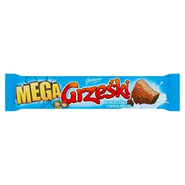 Grześki Mega Wafel przekładany kremem kakaowym w czekoladzie mlecznej 48 g - 1