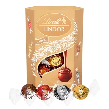 Lindt Lindor Praliny z czekolady mlecznej białej i gorzkiej 200 g - 0