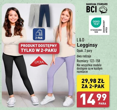 Legginsy dziewczęce L & D