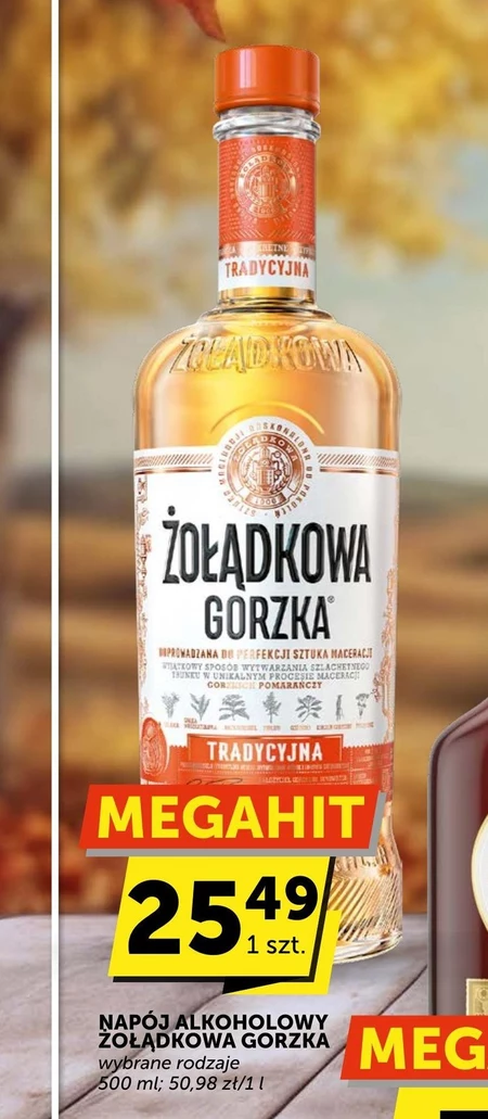 Napój alkoholowy Żołądkowa Gorzka