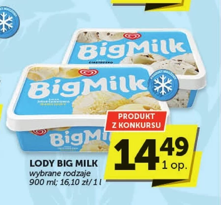 Big Milk Lody smak śmietankowo czekoladowy 900 ml