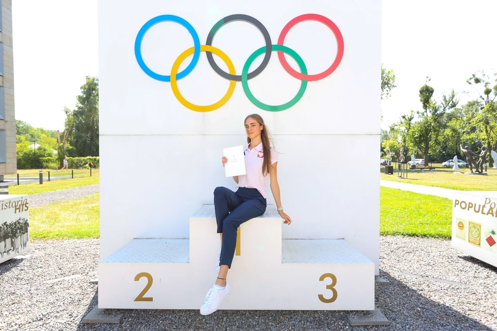 Anastazja Kuś podczas ślubowania olimpijskiego w siedzibie PKOl Anastazja Kuś podczas ślubowania olimpijskiego w siedzibie PKOl