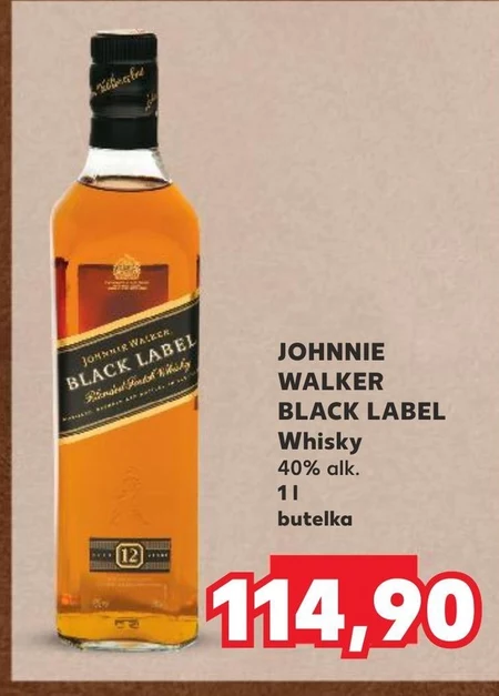Johnnie Walker Black Label Blended Scotch Whisky 1000 ml