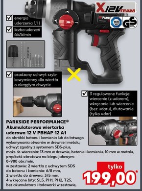 Akumulatorowa wiertarka udarowa Parkside niska cena
