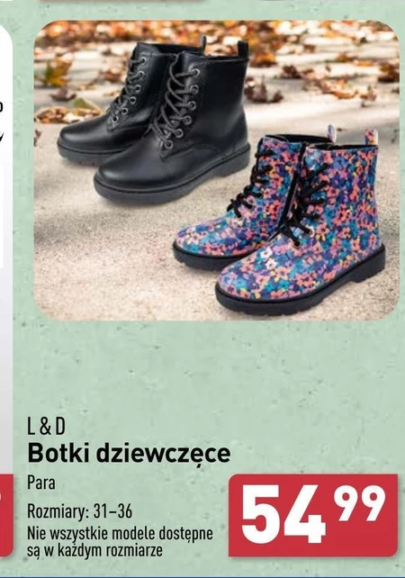 Botki dziewczęce L & D