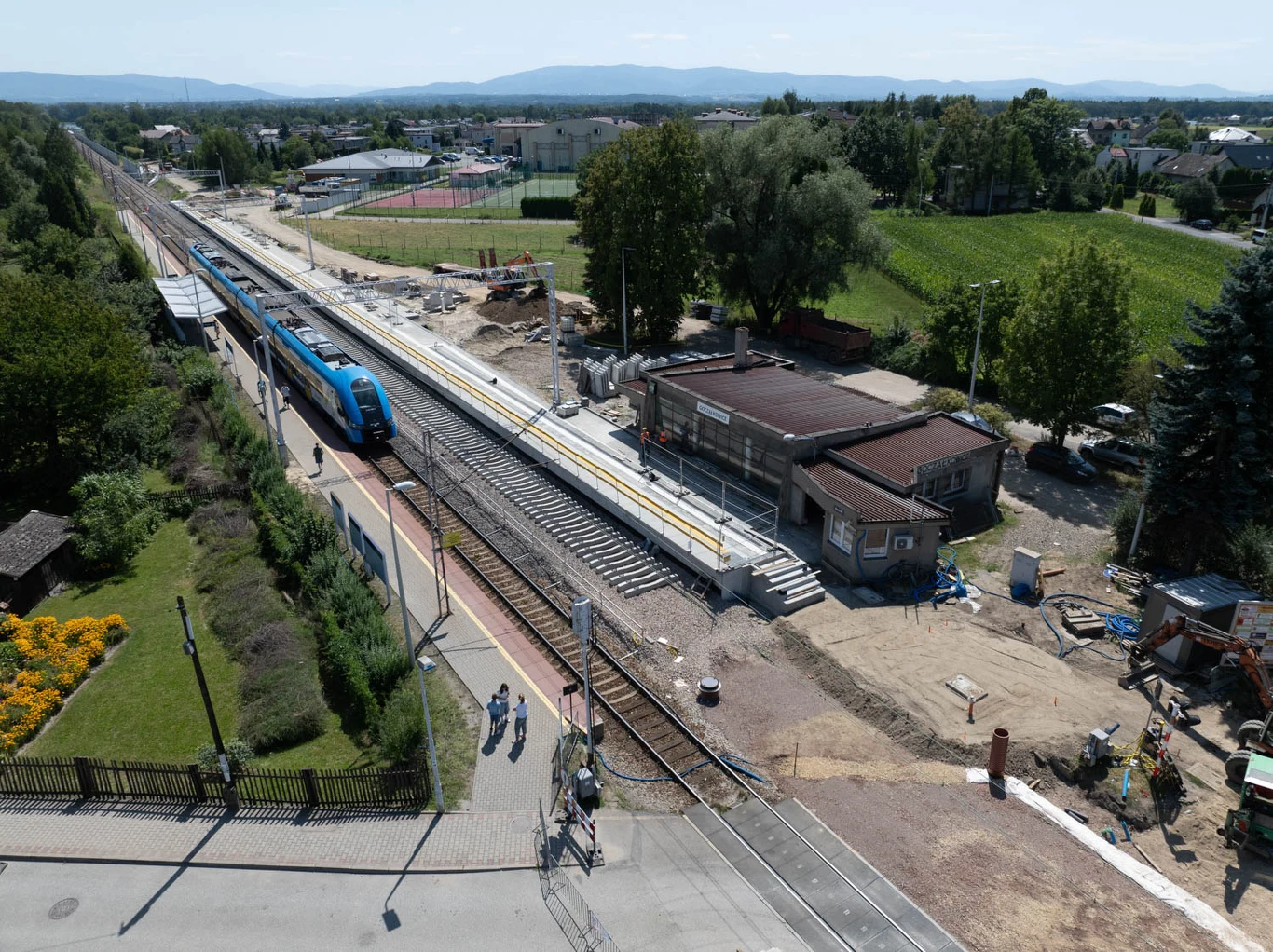 Przebudowywany przystanek kolejowy Goczałkowice Przebudowywany przystanek kolejowy Goczałkowice