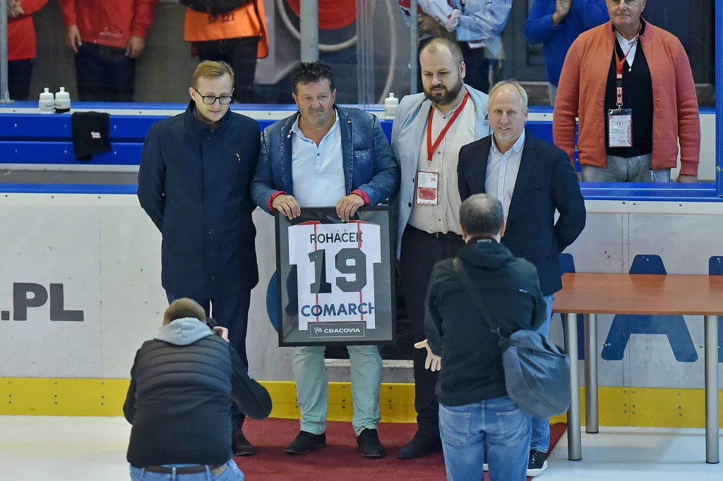 Pożegnanie Rudolfa Rohacka w meczu Comarch Cracovia - Podhale Nowy Targ Pożegnanie Rudolfa Rohacka w meczu Comarch Cracovia - Podhale Nowy Targ