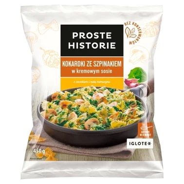 Proste Historie Kokardki ze szpinakiem w kremowym sosie 450 g - 0