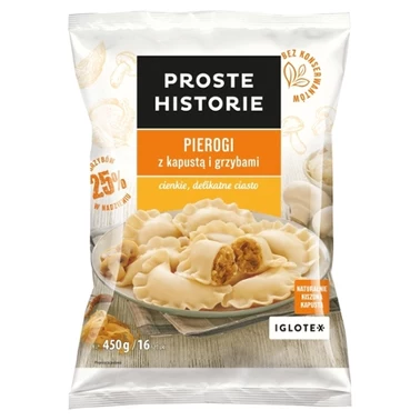 Proste Historie Pierogi z kapustą i grzybami 450 g (16 sztuk) - 0