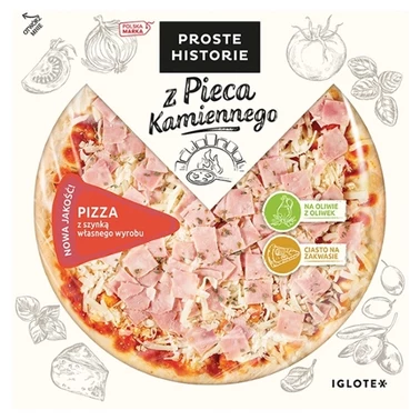 Proste Historie Z Pieca Kamiennego Pizza z szynką własnego wyrobu 390 g  - 0