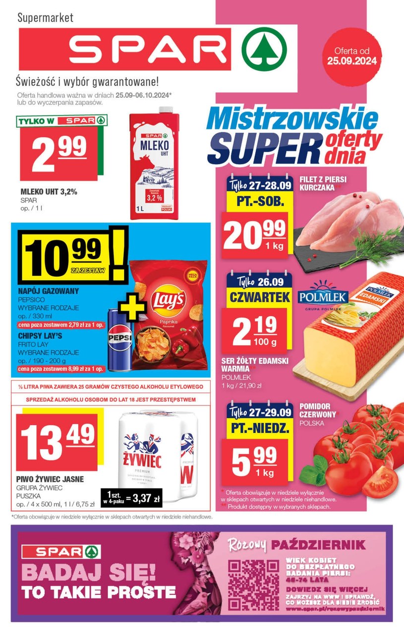 Gazetka promocyjna SPAR - ważna od 25. 09. 2024 do 06. 10. 2024