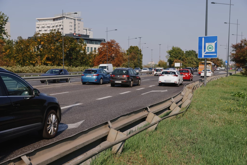 Trasa Łazienkowska po śmiertelnym wypadku, którego sprawcą był Łukasz Ż.