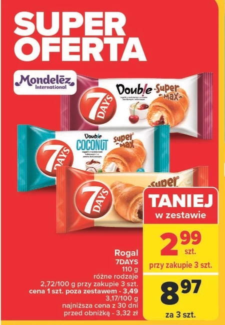 7 Days Super Max Rogalik z nadzieniem kakaowym 110 g