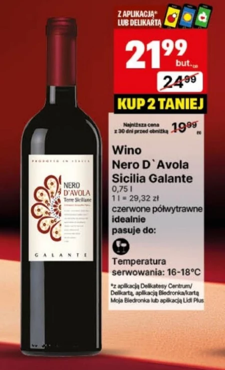 Wino czerwone Nero D`Avola