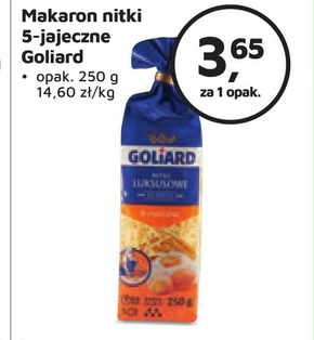 Goliard Makaron 5 jajeczny nitki wyborne 250 g niska cena