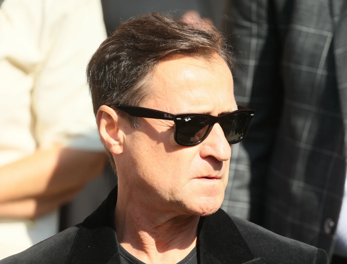 Jacek Kawalec na pogrzebie Felicjana Andrzejczaka.