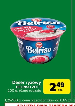 Zott Belriso Deser mleczny ryżowy Standard 200 g niska cena