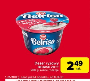 Zott Belriso Deser mleczny ryżowy Standard 200 g niska cena