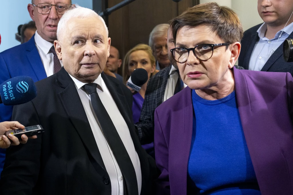 Prezes PiS Jarosław Kaczyński oraz była premier Beata Szydło