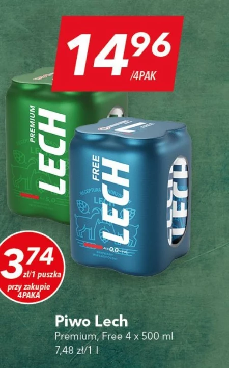 Lech Free Piwo bezalkoholowe 4 x 500 ml