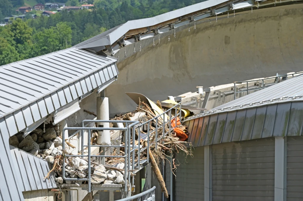 Zniszczony tor w Koenigssee