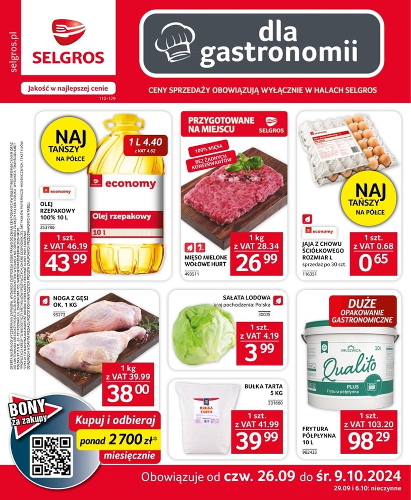 Gazetka promocyjna Selgros Cash&Carry - ważna od 26. 09. 2024 do 09. 10. 2024