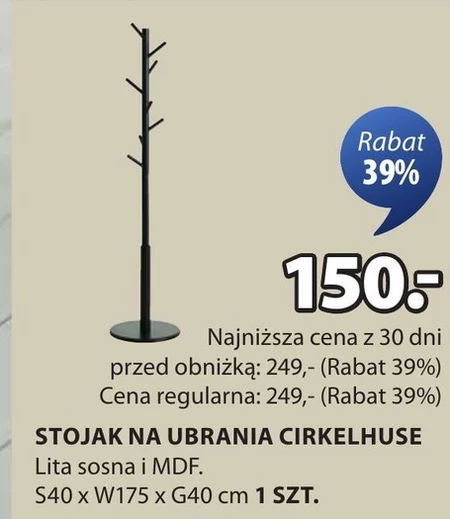 Stojak na ubrania MDF