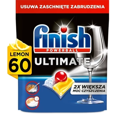 Finish Ultimate Lemon Kapsułki do mycia naczyń w zmywarce 774 g (60 sztuk) - 1