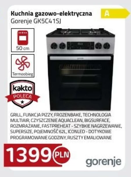 Kuchenka gazowo-elektryczna Gorenje