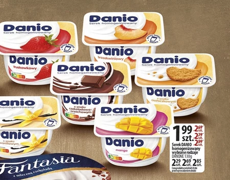 Danio Serek homogenizowany truskawkowy 130 g