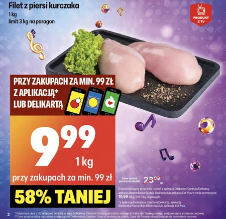 Filet z piersi kurczaka Delikatesy Centrum